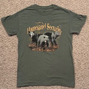 Funny Homeland Security bear tee white elephant